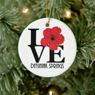 LOVE DeFuniak Springs Ceramic Tree Decoration