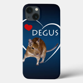 Love Degus iPad Mini Case (Light/Dark Blue)