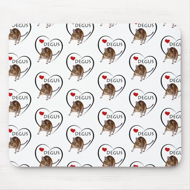 Love Degus Mousemat (Choose Color) (Front)