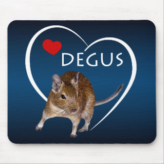 Love Degus Mousemat (Light/Dark Blue)