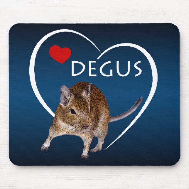 Love Degus Mousemat (Light/Dark Blue) (Front)