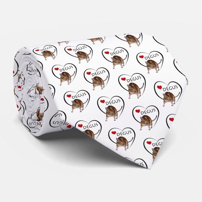 Love Degus Tie (Choose Colour) (Rolled)