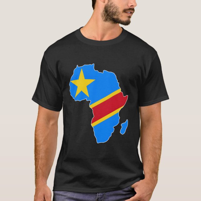 Love Democratic Republic Of Congo Rdc Drc Flag Afr T-Shirt (Front)
