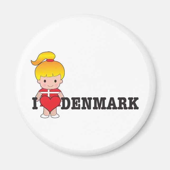 Love Denmark Magnet (Front)