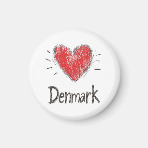 Love Denmark Magnet