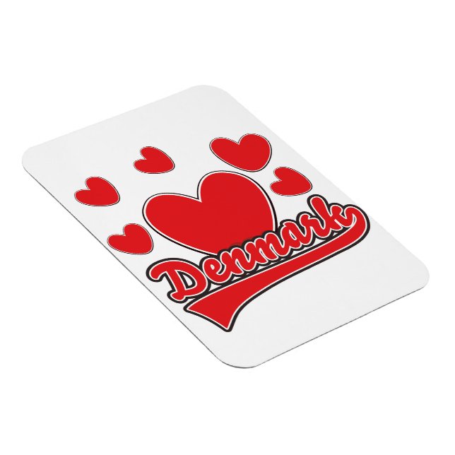 Love Denmark vintage style logo Magnet (Right Side)