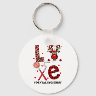 Love Dental Christmas Reindeer Dental Squad Xmas D Key Ring