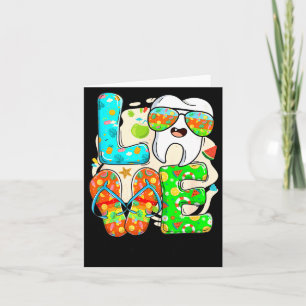 Love Dental Life Cute Tooth Flip Flops Summer Dent Card
