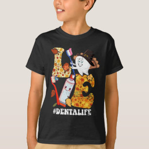 LOVE Dental Life Turkey Tooth Autumn Fall Thanksgi T-Shirt