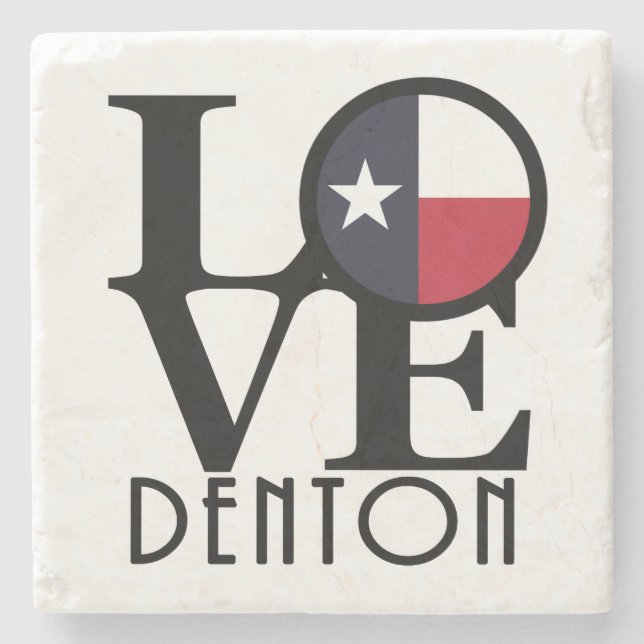 LOVE Denton Stone Coaster (Front)
