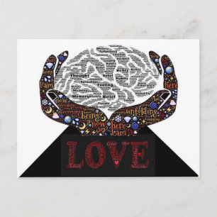 Love described in many words postcard
