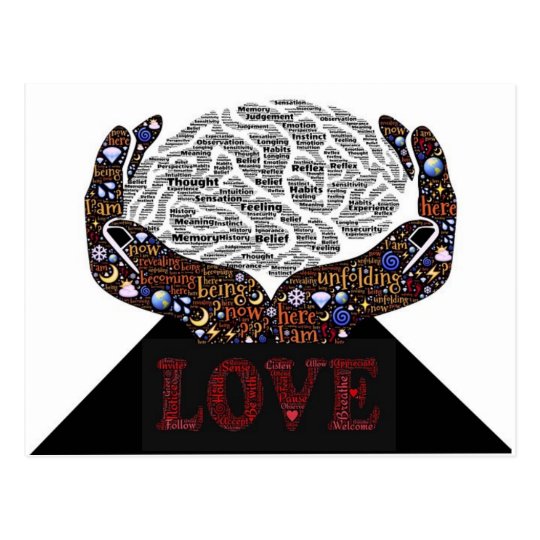 Love described in many words postcard