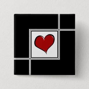 Love design 15 cm square badge
