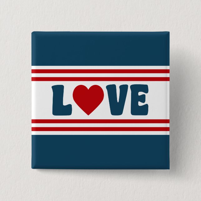 Love design 15 cm square badge (Front)