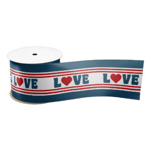 Love design satin ribbon