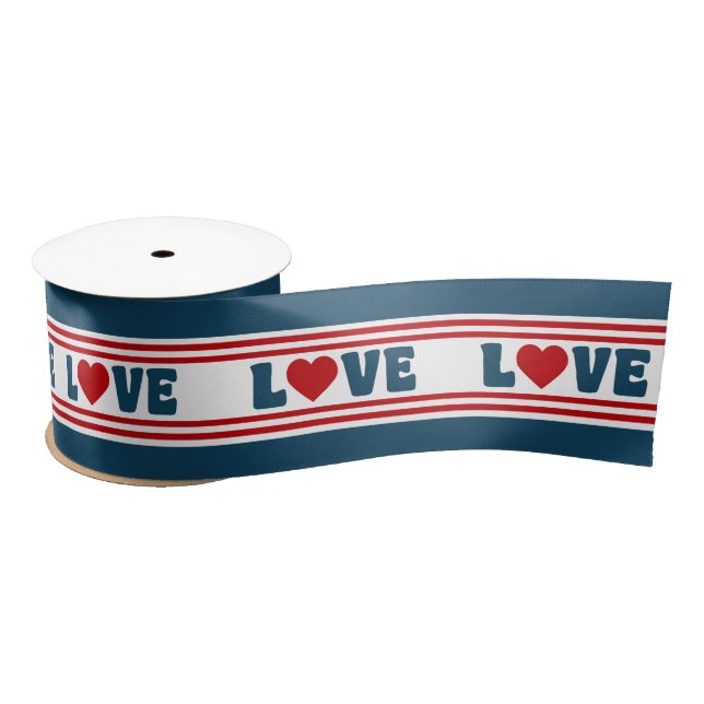 Love design satin ribbon (Spool)