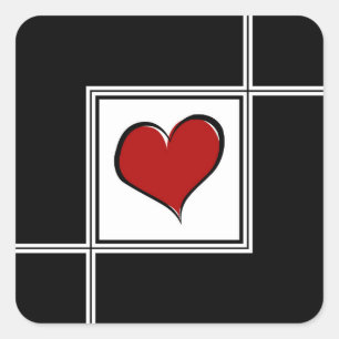Love design square sticker