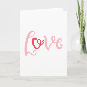 Love Design With A Word Love On It For Lovers Card