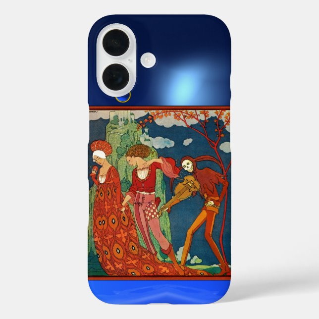 LOVE,DESIRE AND DEATH RED BLUE GEMSTONES Fantasy Case-Mate iPhone Case (Back)