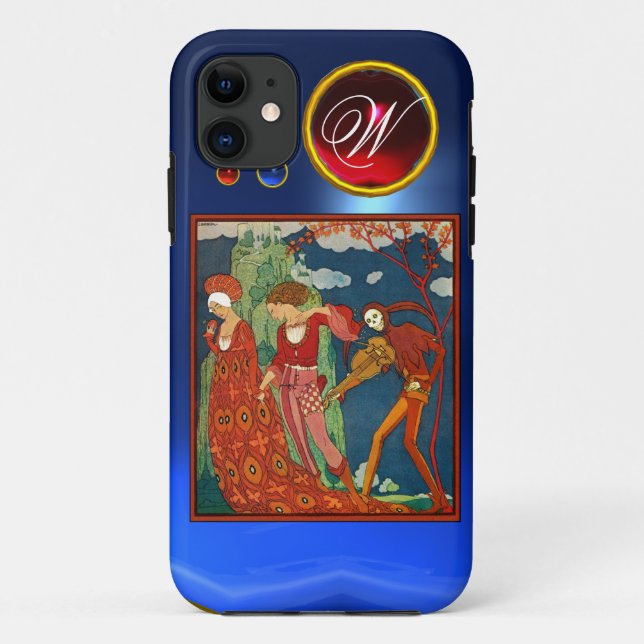 LOVE ,DESIRE AND DEATH RED GEM STONE MONOGRAM Case-Mate iPhone CASE (Back)