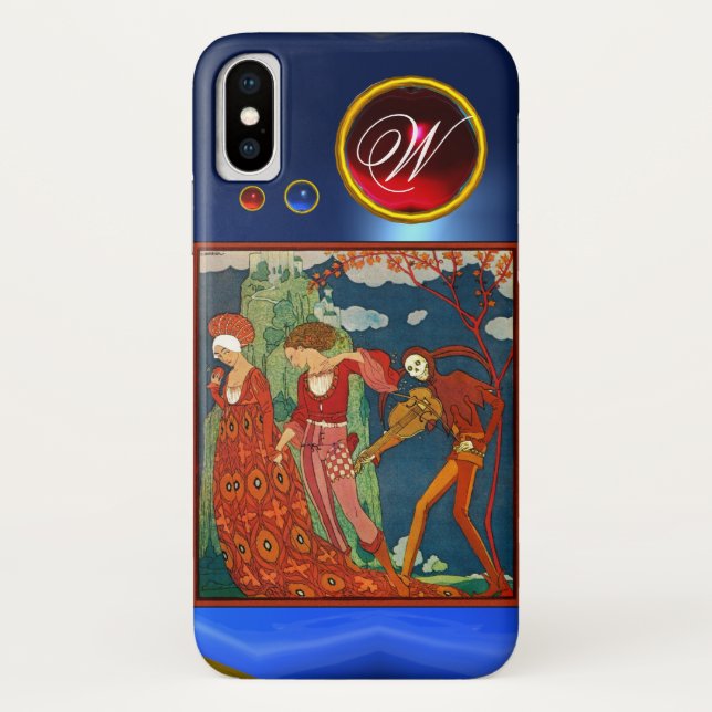 LOVE ,DESIRE AND DEATH RED GEM STONE MONOGRAM Case-Mate iPhone CASE (Back)