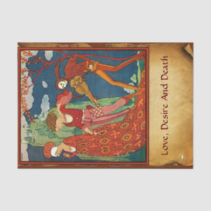 LOVE ,DESIRE AND DEATH Valentine's Day Parchment Tissue Paper