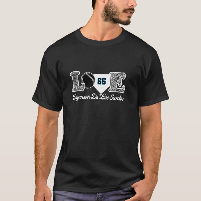 Love Deyvison De Los Santos Miami Baseball MLBPA T-Shirt (Front)