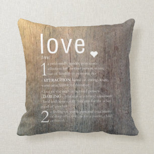 Love Dictionary Definition Valentine Typography Cushion