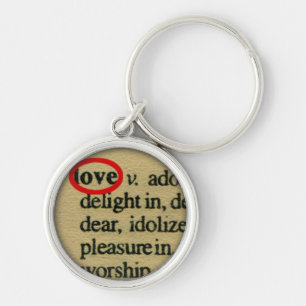 love dictionary pendants key ring