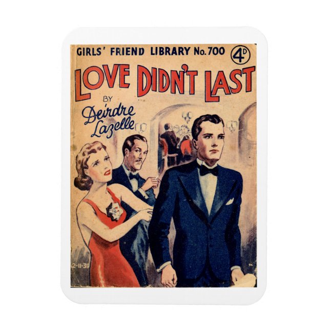 'Love Didn't Last' vintage fridge magnet (Vertical)