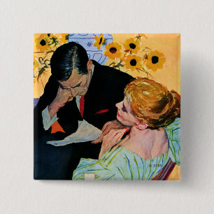 Love Dies Slowly 15 Cm Square Badge