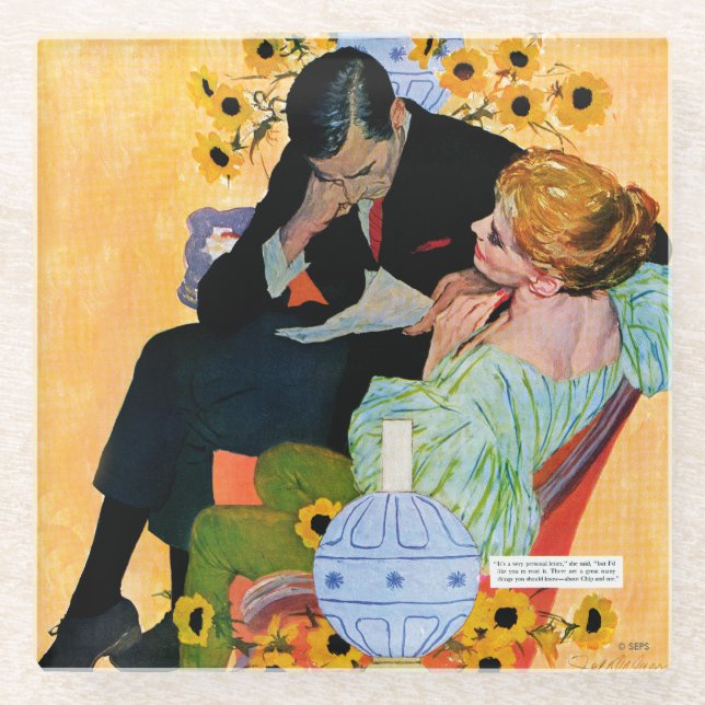 Love Dies Slowly Glass Coaster (Front)