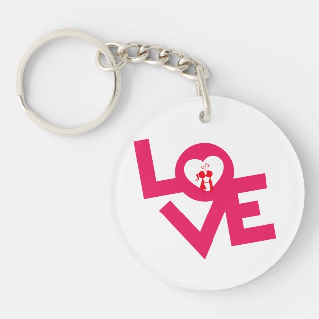Love digital art keychain  (Front)