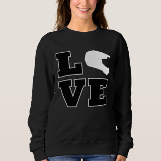 Love Dirt Bike Helmet for Men Boys Kids Sweatshirt