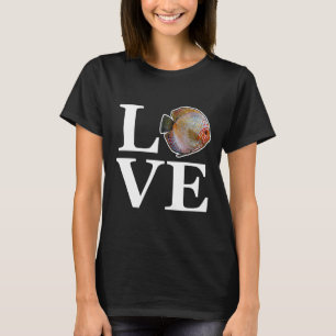 Love Discus Fish Retro Fish Keeper Aquarium Hobby  T-Shirt