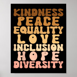 Love Diversity Inclusion Equality Black History Mo Poster