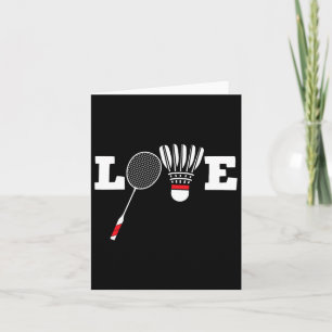 Love Dminton Player Lover Athletic Shuttle Card