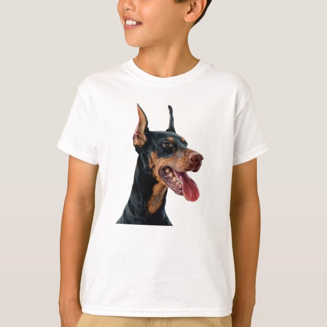  love Doberman Dog T-Shirt (Front)