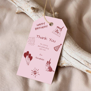 Love Dog 1st Birthday – Cute Puppy, Balloons Gift Tags