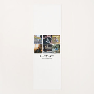 Love Dog Family Portrait Collage Design Yoga Mat