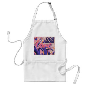 Love Dog Mum Pink Purple Standard Apron