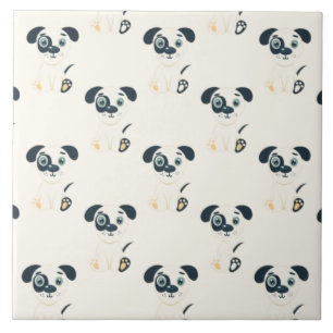 Love dogs Art Ceramic Tile