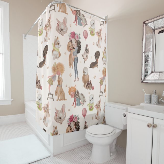 Love Dogs Shower Curtain (In Situ)