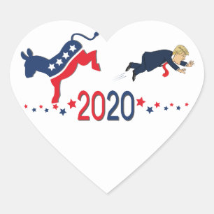Love Donald Trump's failure in 2020 Heart Sticker