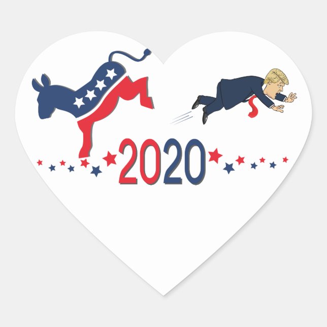 Love Donald Trump's failure in 2020 Heart Sticker (Front)
