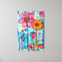 *~* LOVE Doodle – Colourful Whimsical Flower Art