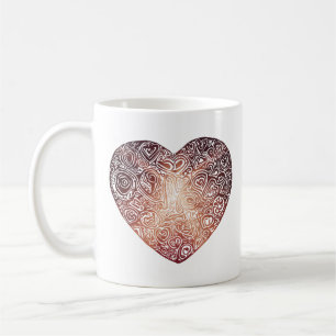 Love Doodle Heart Abstract Art Coffee Mug