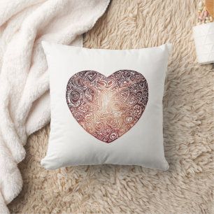 Love Doodle Heart Abstract Art Cushion