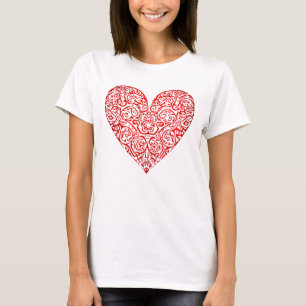 Love Doodle Heart Abstract Art, No 02 T-Shirt