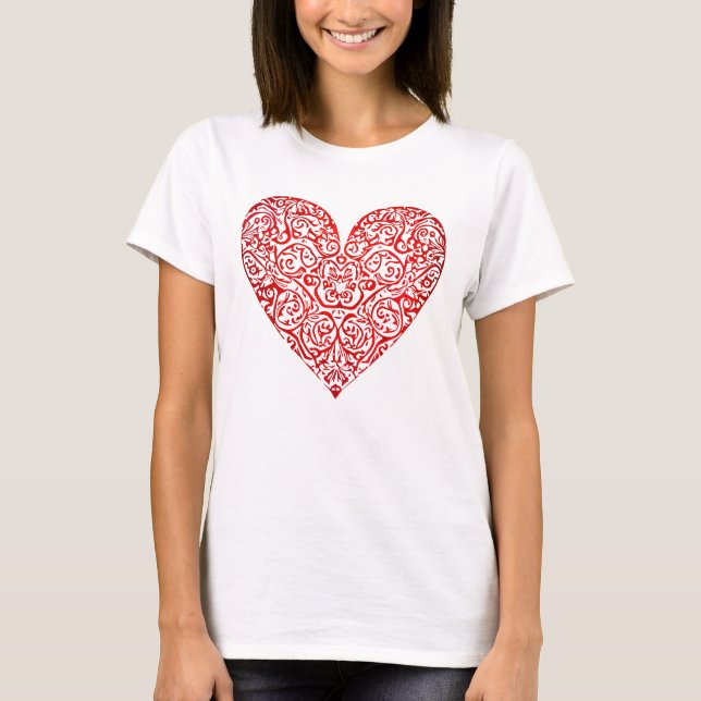Love Doodle Heart Abstract Art, No 02 T-Shirt (Front)